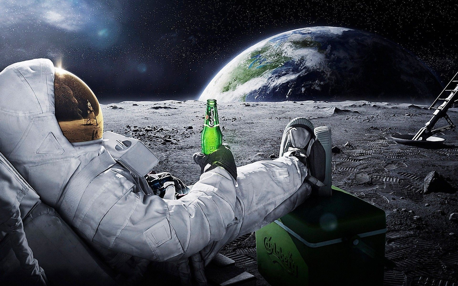 shoot for the stars chill on the moon